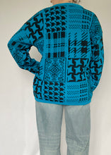 80s Blue Knit Pullover