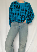 80s Blue Knit Pullover