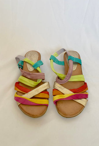 90's Rainbow Strappy Sandals