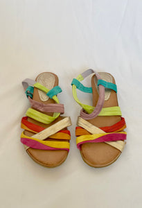 90's Rainbow Strappy Sandals