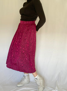 80's Purple Midi Skirt