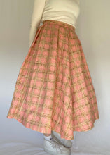 50's Pink Plaid Circle Skirt