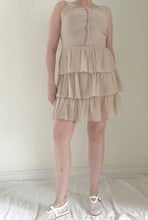 Y2k Tiered Ivory Cocktail Dress