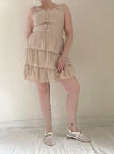 Y2k Tiered Ivory Cocktail Dress