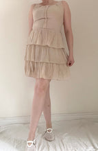 Y2k Tiered Ivory Cocktail Dress