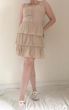 Y2k Tiered Ivory Cocktail Dress