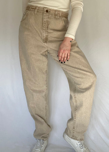 90's Beige Lee Denim Jeans