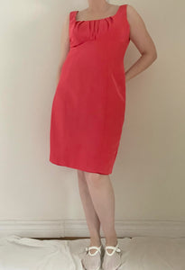 90's Coral Dress with Overlay