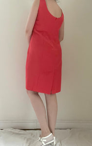 90's Coral Dress with Overlay