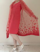 90's Coral Dress with Overlay