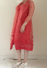 90's Coral Dress with Overlay