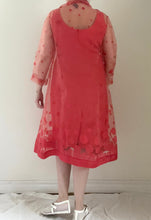 90's Coral Dress with Overlay