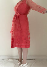 90's Coral Dress with Overlay