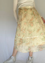 70's Floral Midi Skirt