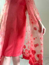 90's Coral Dress with Overlay
