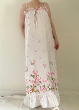 70's Floral Cotton Maxi Dress