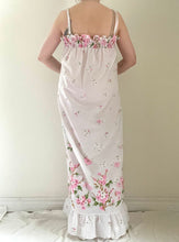 70's Floral Cotton Maxi Dress