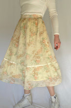 70's Floral Midi Skirt