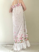 70's Floral Cotton Maxi Dress