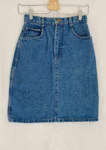 Vintage 90's Medium Wash Denim Pencil Skirt