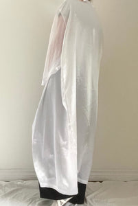 80's White Satin Robe