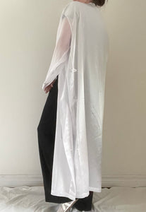 80's White Satin Robe