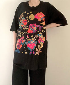 90's Neon Sea Creature Graphic Tee