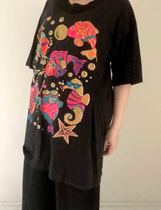 90's Neon Sea Creature Graphic Tee