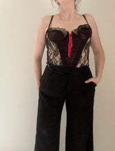 80's Black Lace Corset