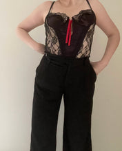 80's Black Lace Corset
