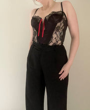 80's Black Lace Corset