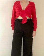 90's Red Wrap Top