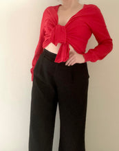 90's Red Wrap Top
