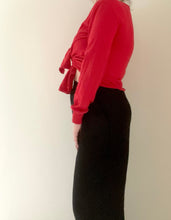 90's Red Wrap Top
