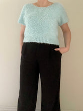 90's Blue Fluffy Pullover T-Shirt