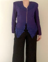 80's Purple Lace Blouse