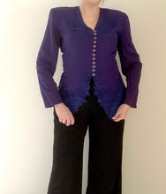 80's Purple Lace Blouse