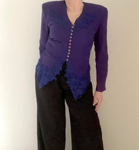 80's Purple Lace Blouse