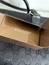 90's Black Canvas Gucci Boston Bag