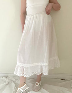 70's White Peasant Skirt