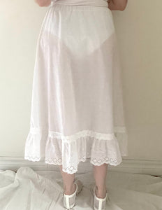 70's White Peasant Skirt