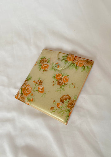 60's Pink Floral Pocket Mirror