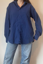 80's Blue Button Up