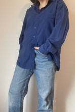 80's Blue Button Up