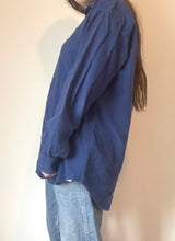 80's Blue Button Up