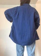 80's Blue Button Up