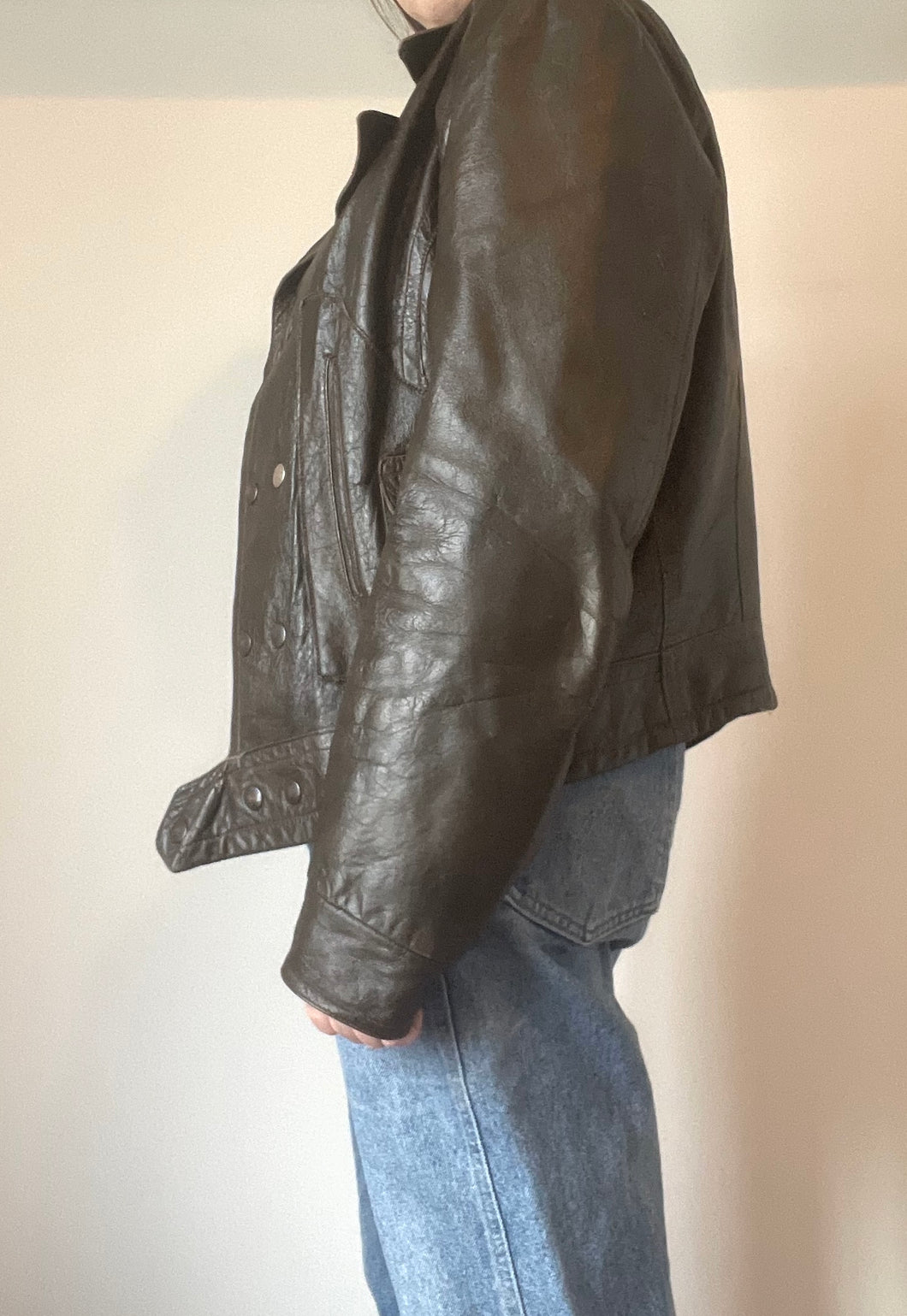 70's Brown Leather Jacket