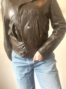 70's Brown Leather Jacket