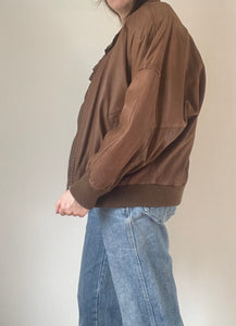 80's Brown Leather Bomber