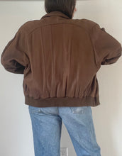 80's Brown Leather Bomber